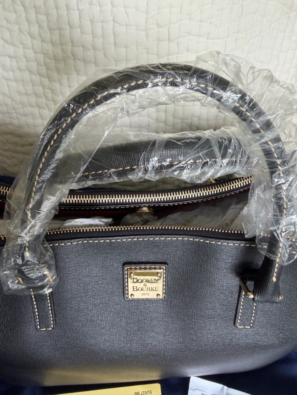 Dooney & Bourke Black Leather “Willa” Zip-Top Satchel - Picture 2 of 11